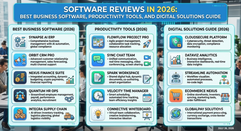 Software Reviews in 2026: Best Business Software, Productivity Tools, and Digital Solutions Guide